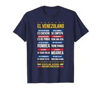 El Venezolano es... Divertente Maglietta Spagnola Maglietta, Uomo, Navy, L