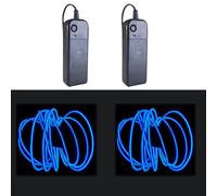 El Wire blu, 3 m 2pack neon luce flash elettroluminescenza, utilizzato per fai da te, varie decorazioni per feste di vacanza