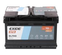 EL700 Batteria Auto EXIDE Start & Stop 12v 70 Ah 760 Spunto 278x175x190 mm