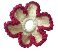 Elaborate Cravatta per capelli all'uncinetto per le donne Anelli per capelli Bella Oversize Fiore Scrunchies Corda per capelli Cravatta per capelli