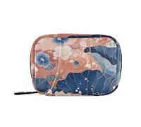 Elaborate Indigo Hydrangeas Flower Aid Bag Organizer per pillole con scomparti staccabili, organizer portatile per pillole giornaliere