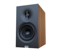 ELAC Debut 3.0 DB53-WN - Altoparlanti da scaffale, in noce (coppia), tweeter a cupola in alluminio da 2,5 cm e woofer in fibra aramidica da 13,3 cm, bass reflex a 2 vie, risposta da 48 Hz a 38 kHz