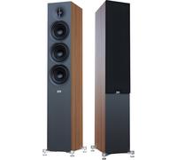 Elac Debut 3.0 DF53 noce (confezione da 2) - Diffusore a colonna, 150 W, Bass-reflex, 6 ohm