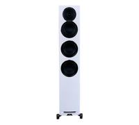 ELAC Uni-Fi Reference - Altoparlanti a 3 vie da pavimento, 3 vie, in rovere o noce, per home theater e impianto stereo, con deflettore bianco con lati in rovere