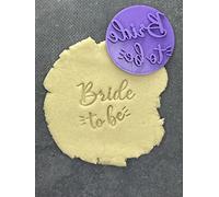 ELACE Timbro per biscotti "Bride To Be" per decorazione Cupcake/Biscotto/Torta/Pasticceria per biscotti e biscotti per la decorazione del bambino prenatale, diametro 5 cm