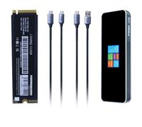 Eladcncmc 10Gbps NVMe Stati Solidi Drive Recinzione Alluminio USB3.1 Hard Disk Installazione Esterno Stati Solidi Disco Per PC