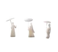 Eladcncmc 3 Pezzi Ombrello Cinese Tradizionale Bambina Miniature Resine Artistiche Statuette Figurine Ornamenti Per Gli appassionati di Cultura
