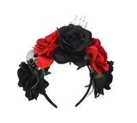 Eladcncmc Cerchietto per capelli con rose notturne spettrali forniture per Halloween Cosplay rosa copricapo