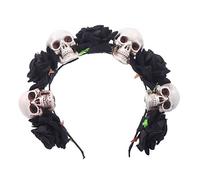 Eladcncmc Cerchietto per capelli con rose notturne spettrali forniture per Halloween Cosplay rosa copricapo