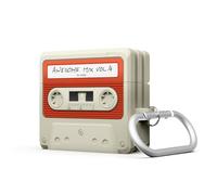 elago Cassette Tape Custodia Compatibile con la Custodia AirPods 4 - Moschettone Incluso, Supporta la Ricarica Wireless, Protezione Totale (Bianco Classico)