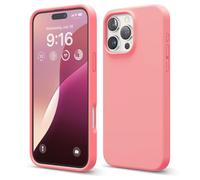 elago Compatibile con iPhone 16 Pro Max, Cover in Silicone Liquido Premium, Protettiva Completa, Antiurto, Sottile, Fodera in Microfibra Antigraffio (Rosa)