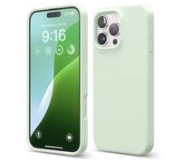 Elago Compatibile con iPhone 16 Pro Max Cover in Silicone Liquido Premium - Protettiva Completa, Antiurto, Sottile con Fodera in Microfibra Antigraffio (Menta Fredda)