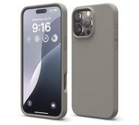 Elago Compatibile con iPhone 16 Pro Max Cover in Silicone Liquido Premium - Protettiva Completa, Antiurto, Sottile, Fodera in Microfibra Antigraffio (Grigio Medio)