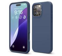 Elago Compatibile con iPhone 16 Pro Max Cover in Silicone Liquido Premium - Protettiva Completa, Antiurto, Sottile, Fodera in Microfibra Antigraffio (Blu Scuro)