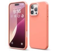 Elago Compatibile con iPhone 16 Pro Max Cover in Silicone Liquido Premium - Protettiva Completa, Antiurto, Sottile con Fodera in Microfibra Antigraffio (Rosa Pompelmo)