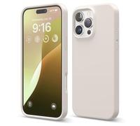Elago Compatibile con iPhone 16 Pro Max Cover in Silicone Liquido Premium - Protettiva Completa, Antiurto, Sottile con Fodera in Microfibra Antigraffio (Stone)