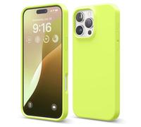 Elago Compatibile con iPhone 16 Pro Max Cover in Silicone Liquido Premium - Protettiva Completa, Antiurto, Sottile, Fodera in Microfibra Antigraffio (Neon Giallo)