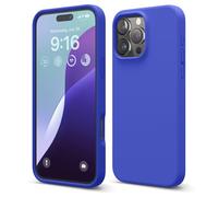 Elago Compatibile con iPhone 16 Pro Max Cover in Silicone Liquido Premium - Protettiva Completa, Antiurto, Sottile, Fodera in Microfibra Antigraffio (Blu Cobalto)