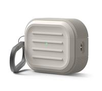 elago Cover Armor per AirPods Pro 3 | Con Moschettone, Ricarica Wireless, Protezione Totale, Resistente agli Urti (Pietra)