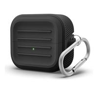 elago Cover Armor per Samsung Galaxy Buds 3, Buds 3 Pro e Buds FE 3 | Con Moschettone, Protezione Completa, Resistente agli Urti, Ricarica Wireless (Nero)