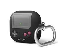 elago Cover AW5 con Moschettone per AirPods 5 e AirPods 4 | Custodia dal Design Retrò Ispirato a una Console da Gioco Portatile (Nero)
