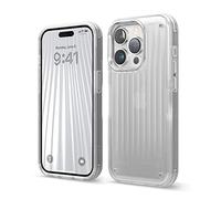 elago Cover Buckler Compatibile con iPhone 14 Pro Custodia Case (6.1") -Protezione Cadute a livello Militare USA, Cover Protettiva Robusta, Struttura Fibra di Carbonio, Antiurto (Trasparente Satinato)