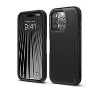 elago Cover Buckler Compatibile con iPhone 14 Pro Custodia Case (6.1") -Protezione Cadute a livello Militare USA, Cover Protettiva Robusta, Struttura Fibra di Carbonio, Antiurto (Nero)
