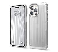 elago Cover Buckler Compatibile con iPhone 14 Pro Max Custodia Case (6.7") - Protezione Cadute a livello Militare USA, Cover Protettiva Robusta, Struttura Fibra di Carbonio (Trasparente Satinato)