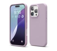 elago Cover Compatibile con iPhone 16 Pro - Custodia in Silicone Liquido Premium, Protettiva Completa, Antiurto, Sottile, Fodera in Microfibra Antigraffio (Viola Chiaro)