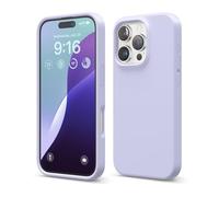 elago Cover Compatibile con iPhone 16 Pro - Custodia in Silicone Liquido Premium, Protettiva Completa, Antiurto, Sottile, Fodera in Microfibra Antigraffio (Viola)