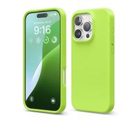 elago Cover Compatibile con iPhone 16 Pro - Custodia in Silicone Liquido Premium, Protettiva Completa, Antiurto, Sottile, Fodera in Microfibra Antigraffio (Verde Lime)