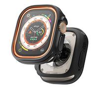 elago Cover Duo Compatibile con Apple Watch Ultra3/Ultra2/Ultra [49mm] - Protezione Completa, Accesso Totale allo Schermo, Due PC Inclusi [Cinturino non Incluso] (TPU: Nero, PC: Arancione,Nero)