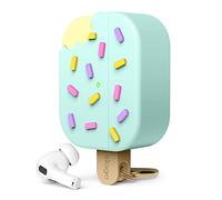 elago Custodia per gelato compatibile con AirPods Pro 2, compatibile con custodia AirPods Pro 2a generazione, moschettone incluso, supporta la ricarica wireless, protezione completa (menta)