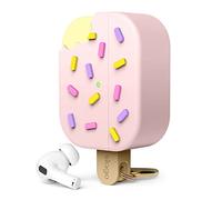 elago Custodia per gelato compatibile con AirPods Pro 2, compatibile con la custodia AirPods Pro 2a generazione, moschettone incluso, supporta la ricarica wireless, protezione completa (fragola)