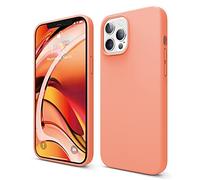 elago Cover in Silicone Liquido per iPhone 12 Pro Max (6,7") | Silicone Liquido Premium, Protezione Completa, Antiurto a 3 Strati (Arancione)