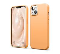 elago Cover in Silicone Liquido per iPhone 13 (6,1") | Silicone Premium, Protezione Completa, Antiurto a 3 Strati, Fodera Morbida in Microfibra Antigraffio (Arancione)
