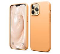 elago Cover in Silicone Liquido per iPhone 13 Pro Max (6,7") | Protezione Fotocamera e Schermo, Fodera Morbida in Microfibra Antigraffio (Arancione)
