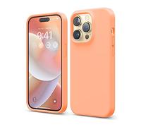 elago Cover in Silicone Liquido per iPhone 14 Pro (6,1") | Silicone Premium, Protezione Totale, Antiurto a 3 Strati, Fodera Morbida in Microfibra Antigraffio (Salmone)