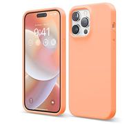 elago Cover in Silicone Liquido per iPhone 14 Pro Max (6,7") | Silicone Premium, Protezione Antiurto a 3 Strati, Fodera Morbida in Microfibra Antigraffio (Salmone)