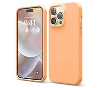 elago Cover in Silicone Liquido per iPhone 14 Pro Max (6,7") | Silicone Premium, Protezione Antiurto a 4 Strati, Fodera Morbida in Microfibra Antigraffio (Arancione)