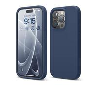 elago Cover in Silicone Liquido per iPhone 15 Pro | Silicone Premium, Protezione Completa, Antiurto a 4 Strati, Fodera Morbida in Microfibra Antigraffio (Jean Indigo)