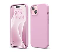 elago Cover Silicone Liquido Compatibile con iPhone 15 Case, Custodia Silicone Premium, Protezione Completa [Struttura Antiurto a 4 Strati], Fodera in Morbida Microfibra Antigraffio (Fucsia)