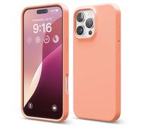elago Cover in Silicone Liquido per iPhone 16 Pro Max | Silicone Premium, Protezione Completa, Antiurto, Sottile, Fodera in Microfibra Antigraffio (Salmone)