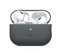 elago Cover in Silicone per AirPods Pro 2 | Custodia Protettiva, LED Visibile, Supporta la Ricarica Wireless (Grigio Scuro)