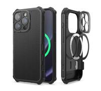 elago Cover Magnetica Armor Compatibile con iPhone 15 Pro, Compatibile con MagSafe, Protezione Avanzata della Fotocamera, Design Antiurto, Protezione full-body, Resistente TPU + PC (Nero)