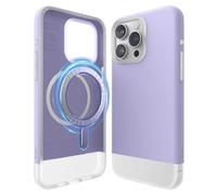 elago Cover Magnetica Glide Compatibile con iPhone 15 Pro Max Custodia, Compatibile con MagSafe, Design Bicolore, Protezione Competa [PC + TPU], Protezione Fotocamera Migliorata (Viola/Trasparente)