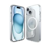 elago Cover Magnetica Ibrida Trasparente per iPhone 15 (6,1") | Compatibile con MagSafe, PC + TPU, Protezione Anticaduta di Livello Militare USA, Ingiallimento Ridotto