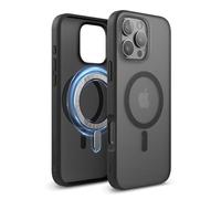 elago Cover Magnetica Ibrida Trasparente per iPhone 16 Pro Max (6,9") | Compatibile con MagSafe, PC + TPU, Paraurti Antiurto (Matt Nero)