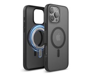 elago Cover Magnetica Ibrida Trasparente per iPhone 16 Pro Max (6,9") | Compatibile con MagSafe, PC + TPU, Paraurti Antiurto (Matt Nero)