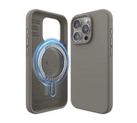 elago Cover Magnetica in Silicone Compatibile con iPhone 15 Pro Custodia, Compatibile con Accessori MagSafe, Magneti Integrati, Silicone Premium, Protezione [Struttura a 5 Strati] (Grigio Medio)